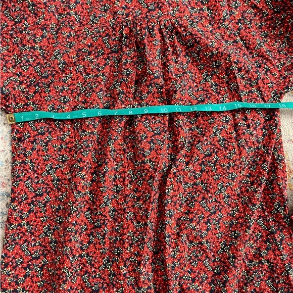 Ann Mashburn Anaya Popover Dress in red liberty fabric floral long-sleeved - Picture 7 of 10